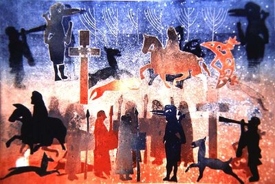 Celtic Celebrations, 1996 (monotype) by Gloria Wallington - print