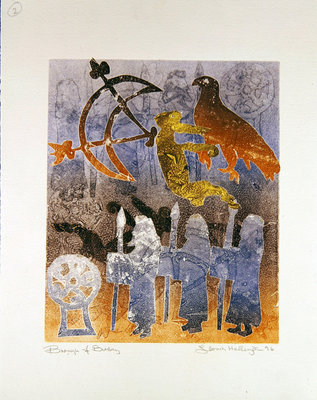 Brough of Birsay, 1996 (monotype) by Gloria Wallington - print