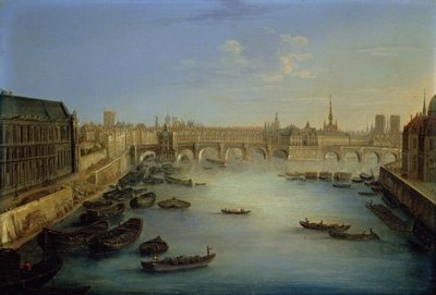 Fine Art Print of View of Paris by Charles Laurent Grevenbroeck