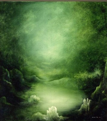 Crystal Forest, 1991 (oil on canvas) by Hannibal Mane - print