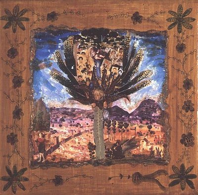The Shrine at Lapa, Brazil, 1995 (mixed media on canvas) by Deirdre Kelly - print