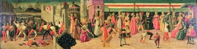 Fine Art Print of The Rape of the Sabines by Master of Marradi