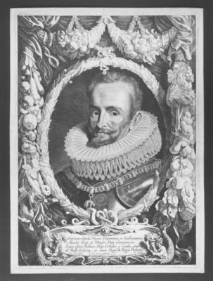 Fine Art Print of Portrait of Ambrosio Spinola, engraved by Jacob Louys, published by Pieter Claesz Soutman, between 1640-1657 by Sir Anthony van Dyck