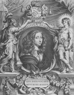 Fine Art Print of Portrait of Christina of Sweden, delegate of the Treaty of Muenster,24 October 1648 by Anselmus van Hulle