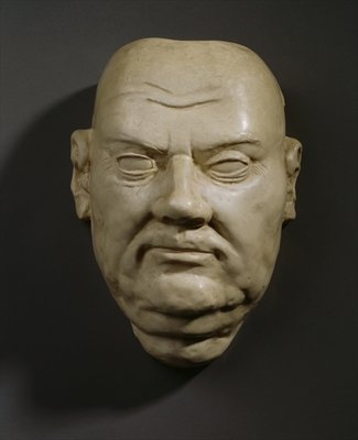 Fine Art Print of Martin Luther's death mask, new casting by German School