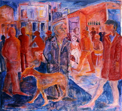Fine Art Print of Red Street, 2007-08 by Hilary Rosen