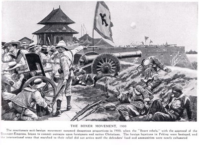 Fine Art Print of The Boxer Movement, illustration from 'Hutchinsons History of the Nations', c.1910 by Richard Caton Woodville