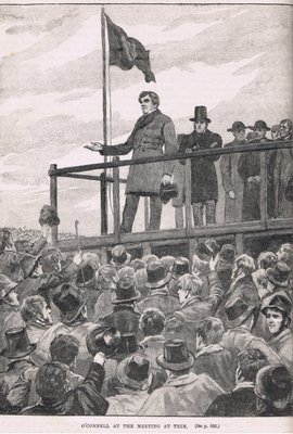 Fine Art Print of O'Connell at the meeting at Trim, illustration from Cassell's 'Illustrated History of England', published c.1910 by William Barnes Wollen