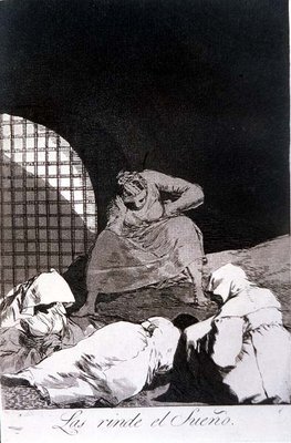 Fine Art Print of Sleep overcomes them, plate 34 of 'Los caprichos', 1799 by Francisco Jose de Goya y Lucientes