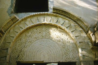 Fine Art Print of A relief carving over a doorway of the Church of the Virgin by Anonymous