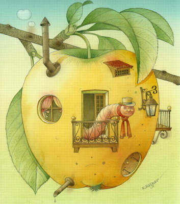 New House, 2006 (w/c on paper) by Kestutis Kasparavicius - print