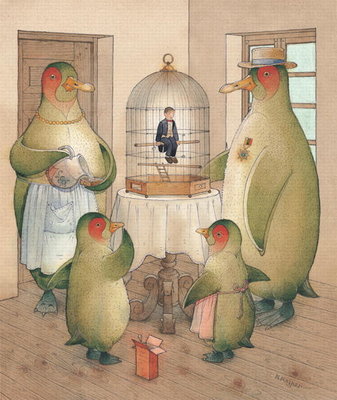 Songman, 2003 (w/c on paper) by Kestutis Kasparavicius - print