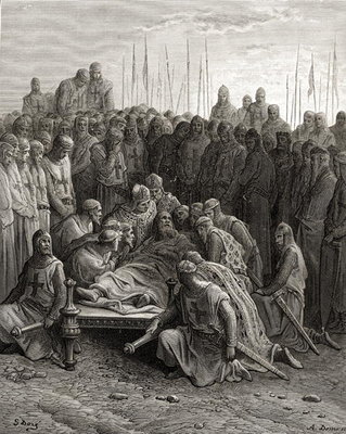 Fine Art Print of Death of Baldwin I by Gustave Dore