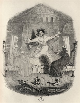 Fine Art Print of The Black Mousquetaire, from 'The Ingoldsby Legends' by Thomas Ingoldsby, published by Richard Bentley &amp; Son, 1887 by John Leech