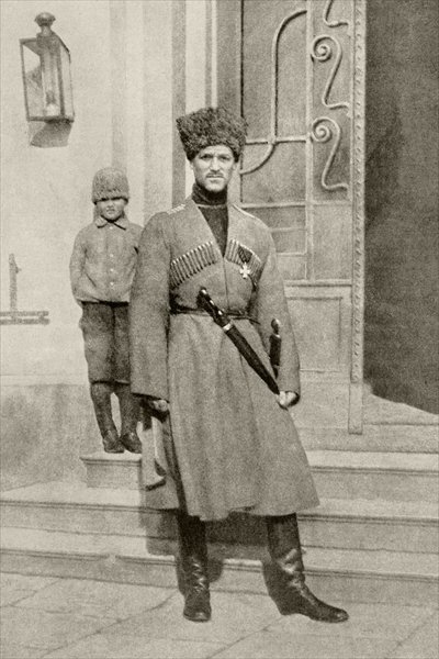 Fine Art Print of Grand Duke Michael of Russia in Cossack uniform, from 'L'Illustration', published in 1917 by French School