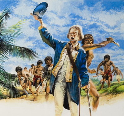 Fine Art Print of The End of James Cook by Oliver Frey