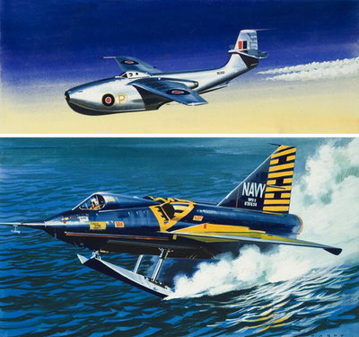 Fine Art Print of Flying Boat Fighter by Wilf Hardy