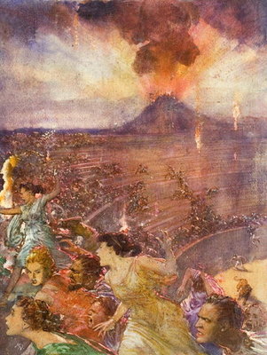 Fine Art Print of Eruption of Vesuvius by John Millar Watt