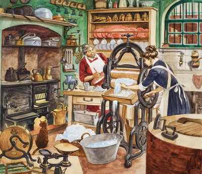 Fine Art Print of Nineteenth Century Kitchen by Peter Jackson