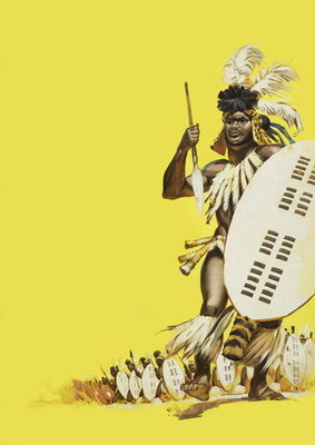 Fine Art Print of Zulu Warriors by Angus McBride