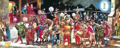 Fine Art Print of The Elizabethans at play by Ron Embleton