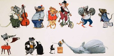 Fine Art Print of Mouse Circus by English School
