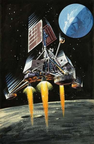 Fine Art Print of Into the Blue: Moon Camera by Wilf Hardy