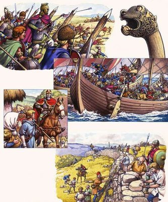 Fine Art Print of Our Island Fortress: Repel the Danes! by Pat Nicolle