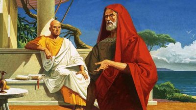 Fine Art Print of General Scipio meets General Hannibal by Severino Baraldi