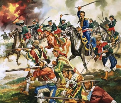 Fine Art Print of Unidentified war, possibly part of Mexican Revolution by Ron Embleton