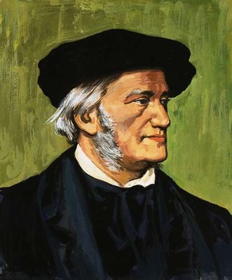 Fine Art Print of Portrait of Richard Wagner, composer of The Flying Dutchman by English School