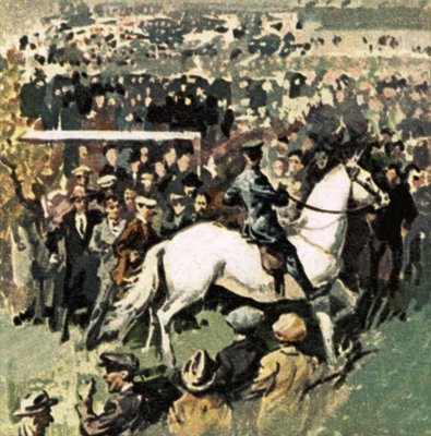 Fine Art Print of White Horse at the 1923 Cup Final at Wembley by English School
