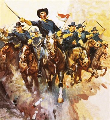 Fine Art Print of Charge of the US cavalry by James Edwin McConnell