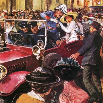 Fine Art Print of The assassination of Archduke Franz Ferdinand by Clive Uptton