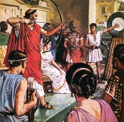 Fine Art Print of Domitian, the Emperor who liked to play games by Clive Uptton