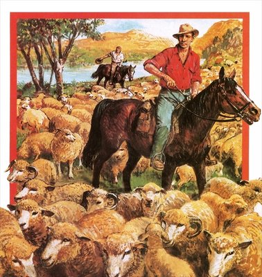 Fine Art Print of Australian sheep farmer by Clive Uptton
