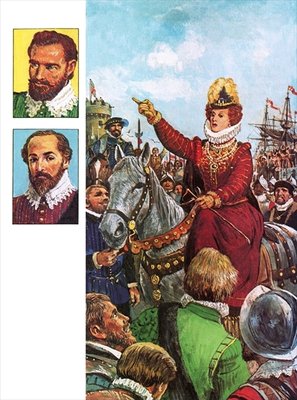 Fine Art Print of Queen Elizabeth I's Armada speech by Clive Uptton
