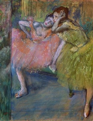 Fine Art Print of Two Dancers in the Foyer, c.1901 by Edgar Degas
