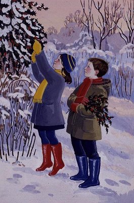 Gathering Holly by Lavinia Hamer - print