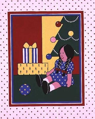 Doll by the Christmas Tree by Lavinia Hamer - print