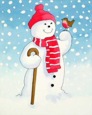 Snowman's Friend by Lavinia Hamer - print
