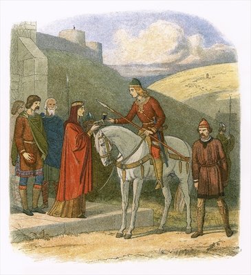 Fine Art Print of Edward murdered at Corfe by James E. Doyle