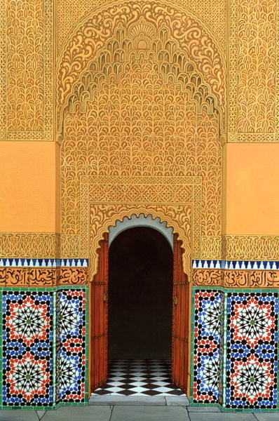 Door, Marrakech, 1998 (acrylic on linen) by Larry Smart - print