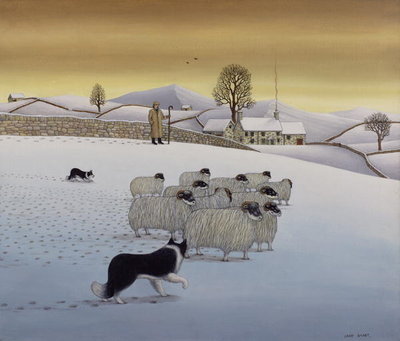 The Fells in Winter, 1984 (acrylic on linen) by Larry Smart - print