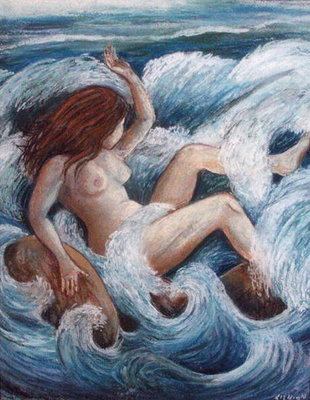 Fine Art Print of Caught by a Wave by Liz Wright