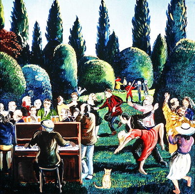 Chelsea Arts Club, 1988 (oil on canvas) by Liz Wright - print