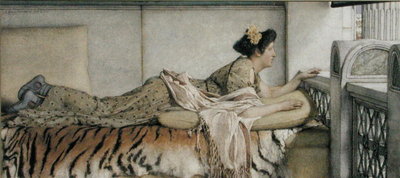 Fine Art Print of Dolce fa Niente, 1873 by Sir Lawrence Alma-Tadema
