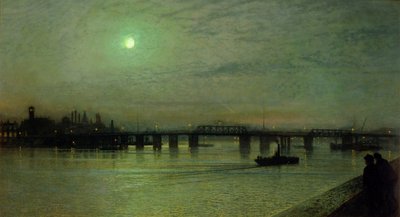 Fine Art Print of Battersea Bridge, 1885 by John Atkinson Grimshaw