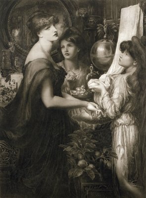 Fine Art Print of La Bella Mano, 1905 by Dante Gabriel Rossetti