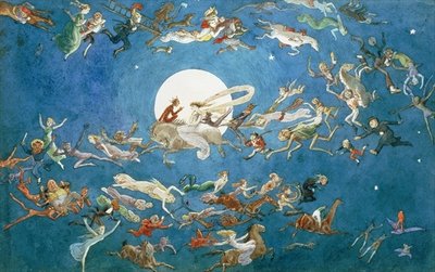 Fine Art Print of A Dance around the Moon by Charles Altamont Doyle